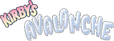 Kirby's Avalanche logo for Super Nintendo